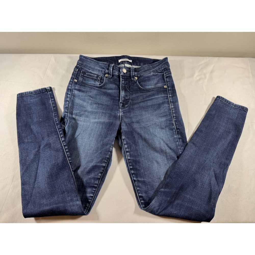 Good American Good Legs Skinny Jeans Dark Wash High Rise Blue Denim 4/27